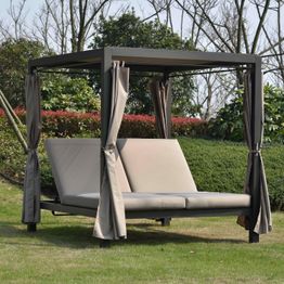 Aurinkovuode Home4you Morocco 200x188 cm ruskea