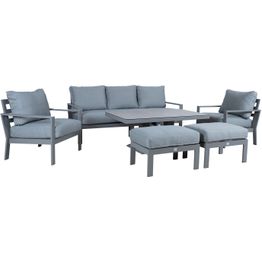 Puutarhakalustesetti Home4You RIO 6-osainen, harmahtava, beige