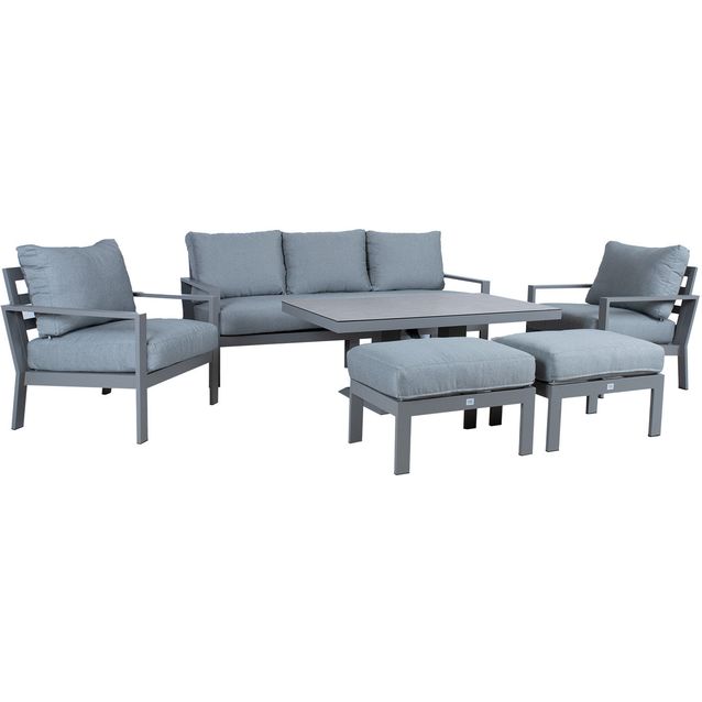 Garden furniture set RIO 6-parts, greyish beige