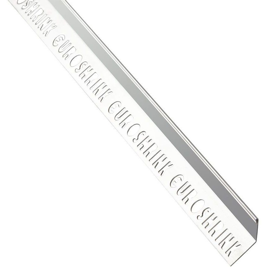 Laattalista/ulkokulma Euroshrink 45° rst 135s, 12mm x 2.5m, kiiltävä teräs