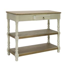 Sivupöytä Home4You Samira antiikkivalkoinen/tammi