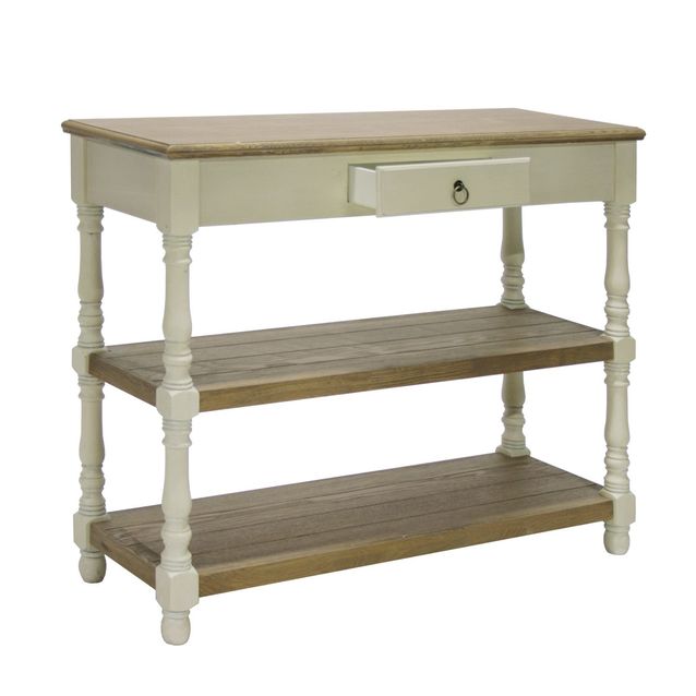 Sivupöytä Home4You Samira antiikkivalkoinen/tammi 