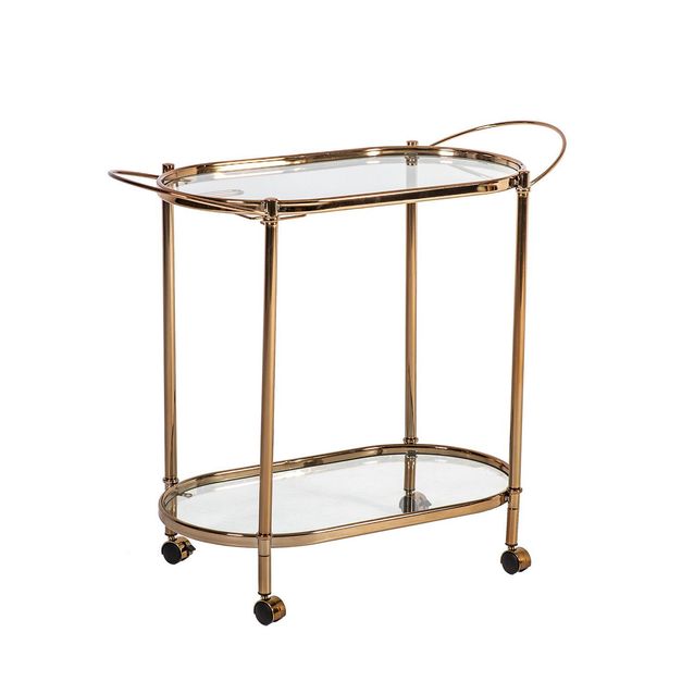 Tarjoiluvaunu Home4You Genua 88x39x76cm kulta 