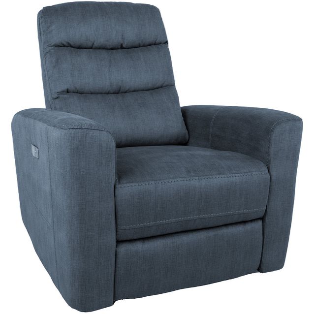Recliner armchair GASTON with electric mechanism, blue