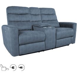 Leposohva Home4You GASTON 2-istuttava sähkömekanismilla, sininen