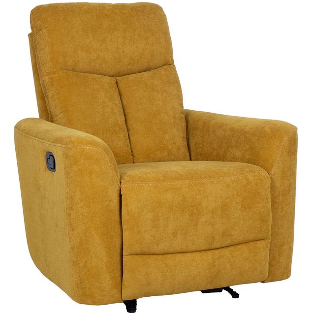 Recliner armchair GEMMA with manual mechanism, dark yellow
