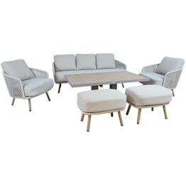 Puutarhakalustesetti Home4You MALISE 6-osainen, beige