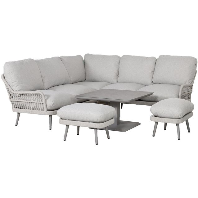 Garden furniture set MARENDA 4-parts, grey/beige