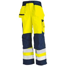 Riipputaskuhousut Blåkläder 1533 Highvis keltainen/sininen