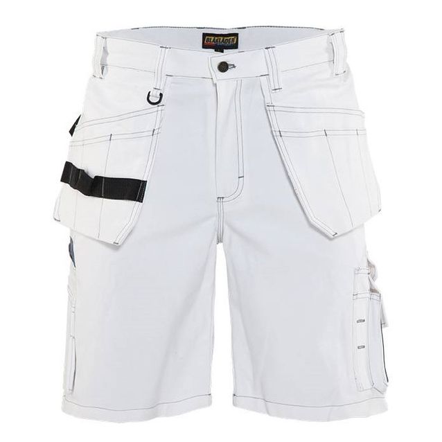 Blåkläder Maalarin riipputaskushortsit Valkoinen