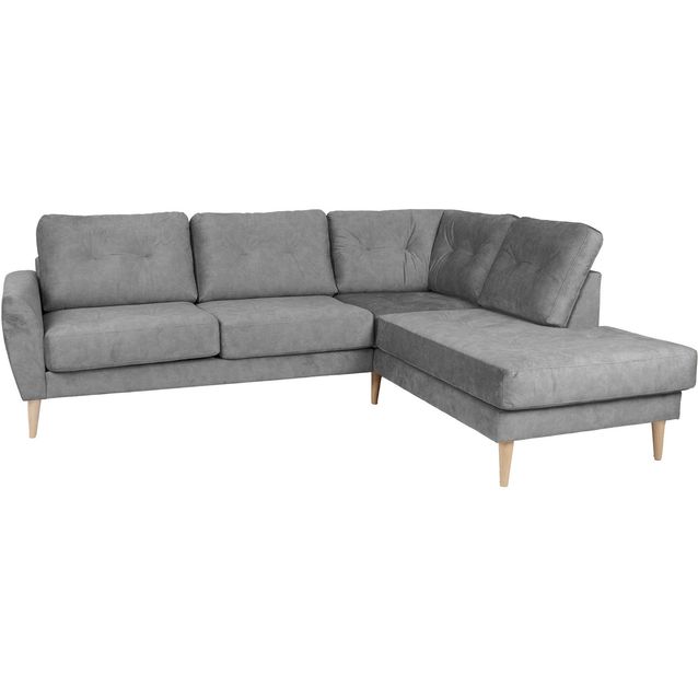 Corner sofa HEIVI RC, grey velvet