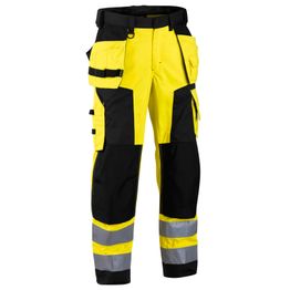 Riipputaskuhousut Blåkläder 1568 Highvis keltainen/musta
