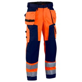 Riipputaskuhousut Blåkläder 1568 Highvis oranssi/sininen