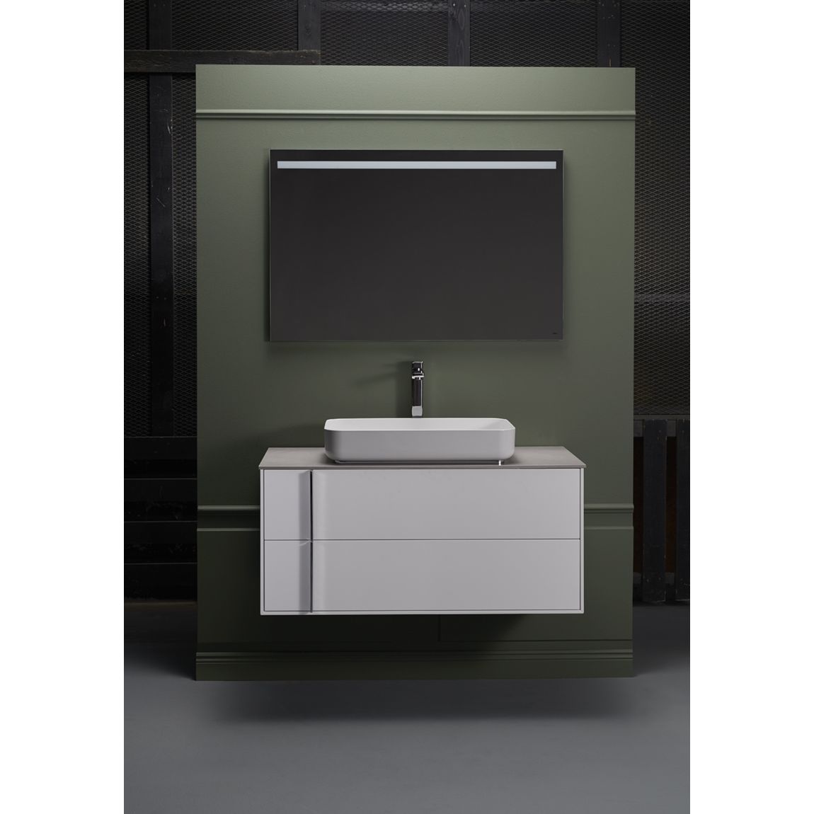 Pesuallaskaappi Hafa Edge 1000 mm valkoinen matta