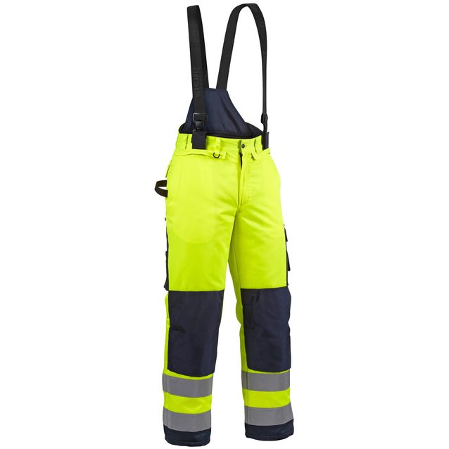 Blåkläder Highvis talvihousut henkseleillä Keltainen/Mariininsininen