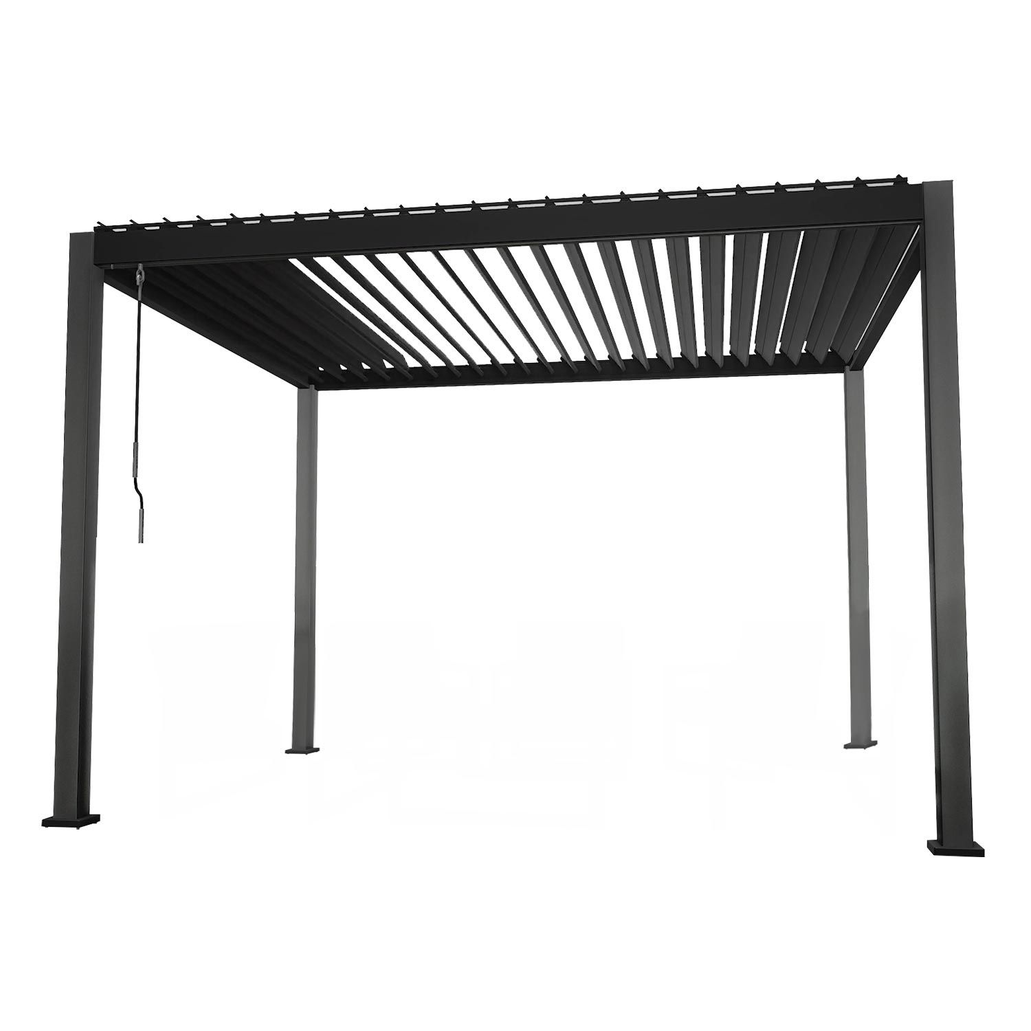 Pergola Home4you Mirador 300x400cm, tummanharmaa