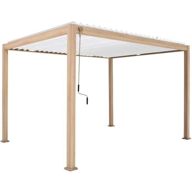 Gazebo MIRADOR-111 3x4m, light wood looking