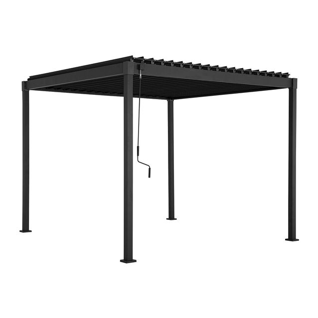 Pergola Home4You Mirador-80, 300x300cm, tummanharmaa 