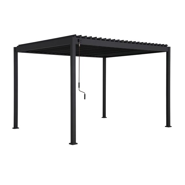 Pergola Home4You Mirador-88, 300x300cm, tummanharmaa 