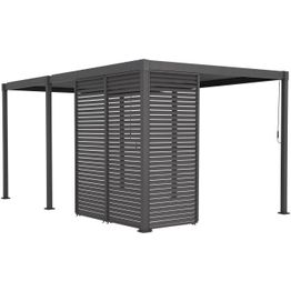 Pergolan säleikköpaneeli Home4You Mirador-80/88, tummanharmaa