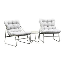 Parvekeryhmä Home4You Jive, pöytä 2 tuolia, harmaa