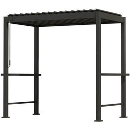 Pergola Home4You Mirador BBQ, 255x150cm, tummanharmaa