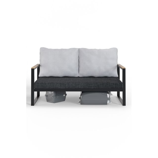 Puutarhasohva Linento Garden MTLBHC12000, 2-istuttava, antrasiitti