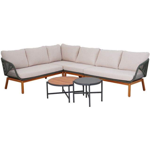 Garden furniture set TUXEDO corner sofa and 2 tables