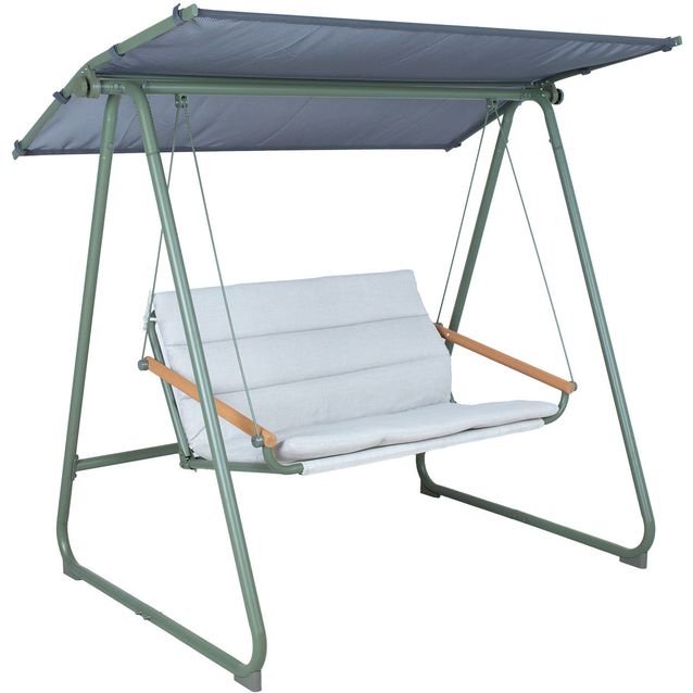 Garden swing MASSIOM 2-seater, green