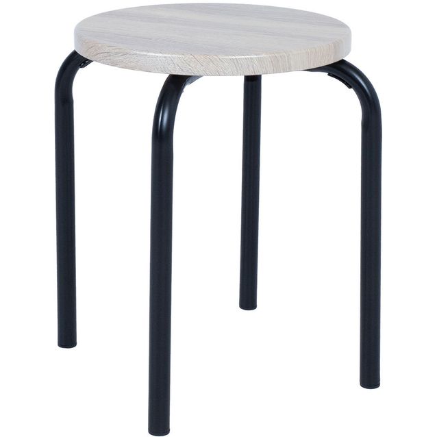 Stool FOX black  natural