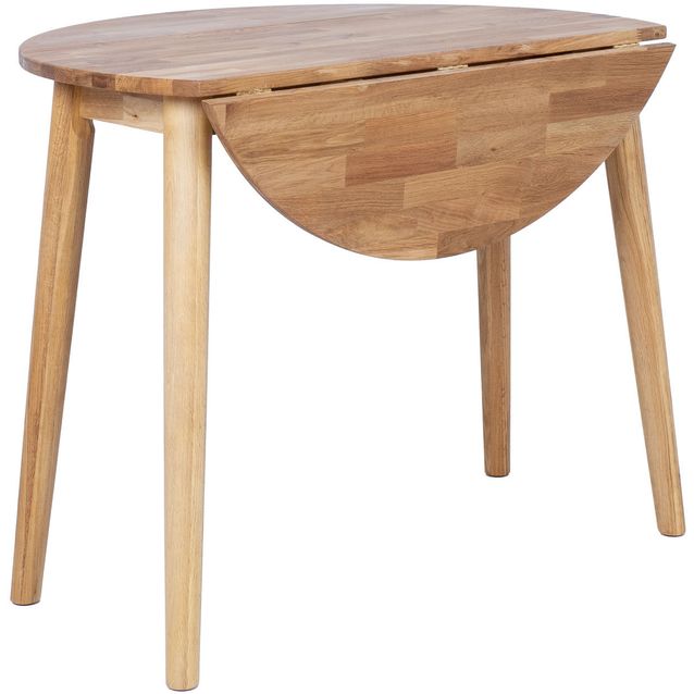 Drop leaf table BIRKA D90xH75cm, oak