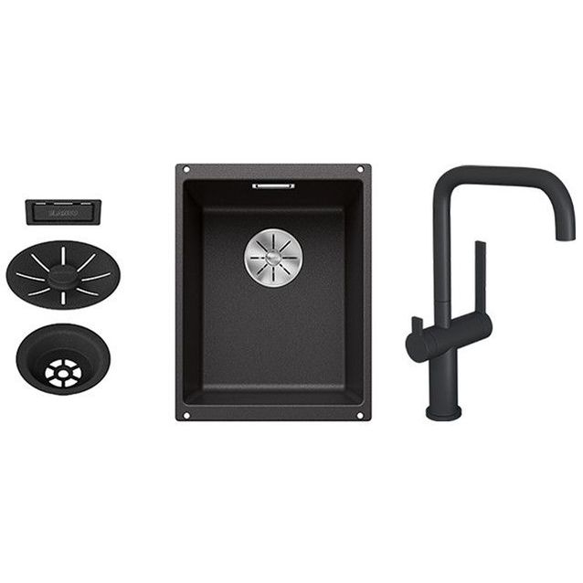 Keittiöallas Blanco Subline 320-U ja Lapetek Lino-A keittiöhana APK-liitäntä eri värejä