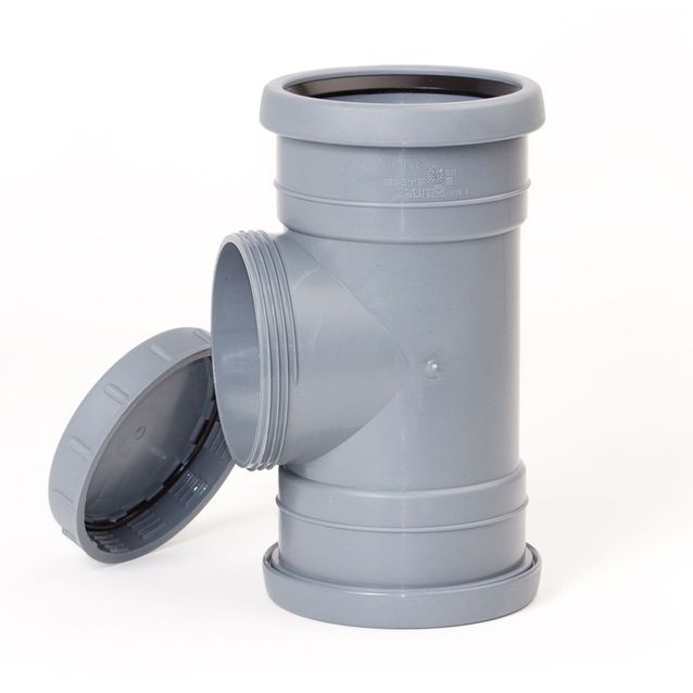 Muhvipuhdistusyhde Pipelife HTP PP Ø 110 harmaa