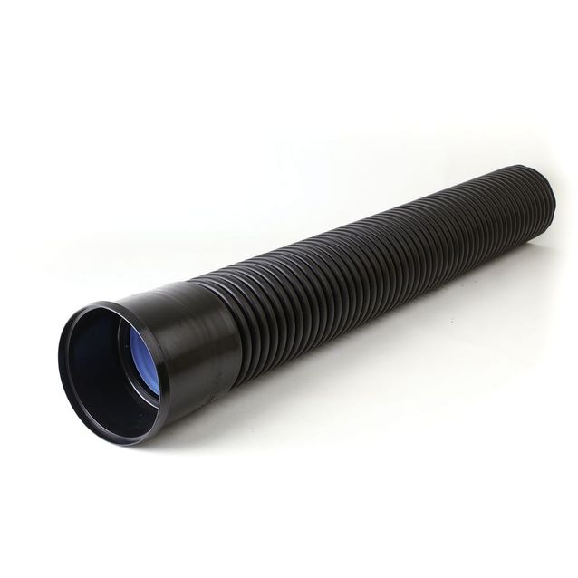 Sadevesi-/rumpuputki Pipelife Tupla PE SN8 muhvilla ja tiivisteellä pituus 6m eri kokoja