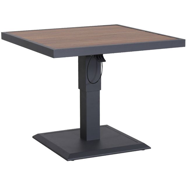 Table PARKER 85x85xH52-75cm, grey