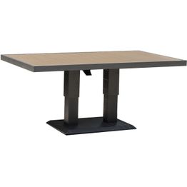 Pöytä Home4You PARKER 150x90xK52-75 cm, harmaa