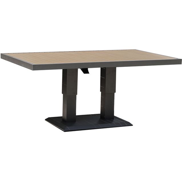 Table PARKER 150x90xH52-75cm, grey