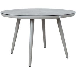 Pöytä Home4You SILVA Ø120xK75 cm, harmahtava, beige