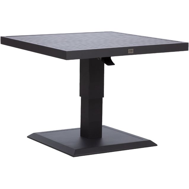 Table TOMSON 85x85xH52-75cm, dark grey