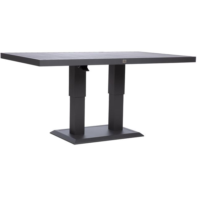 Table TOMSON 150x90xH52-75cm, dark grey