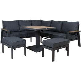 Puutarhakalustesetti Home4You PARKER 4-osainen, harmaa