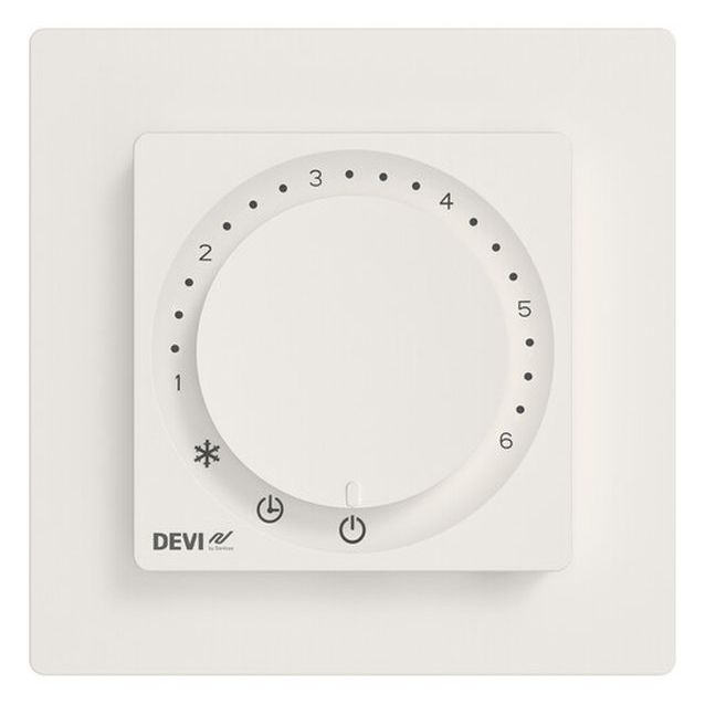 Lattiatermostaatti DEVIreg Basic Polar White