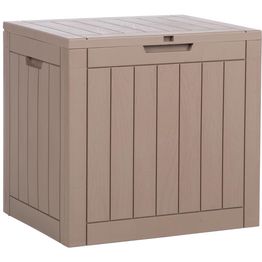 Säilytyslaatikko Home4You PORTOLA 56x43xK53 cm/118L, beige muovi