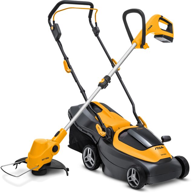 Akkuruohonleikkuri Stiga Collector 136e Kit 20V 2x2,0 Ah akuilla + GT 100e trimmeri