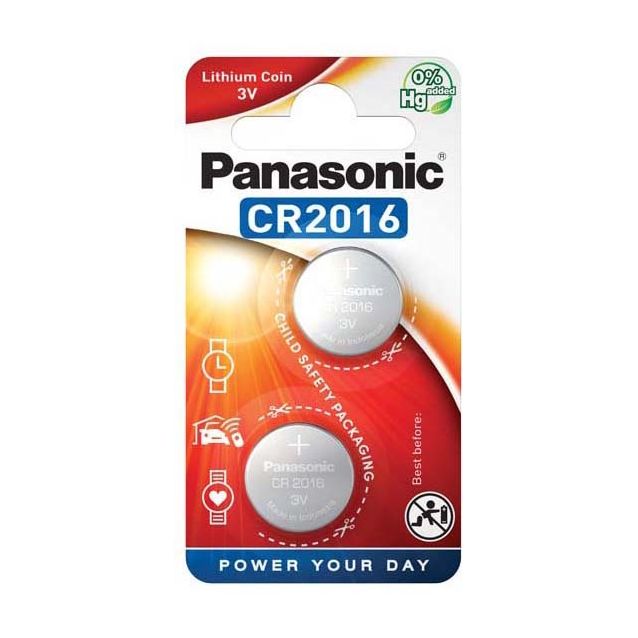 Paristo Panasonic Coin Lithium CR-2016EL 2 kpl/pkt