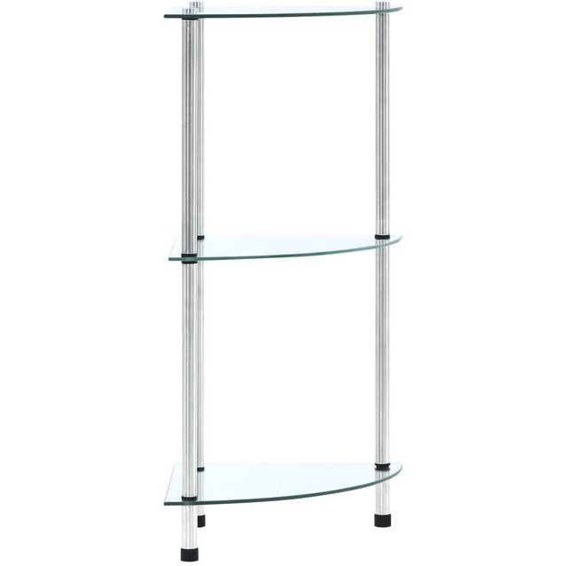 3-kerroksinen hylly läpinäkyvä 30x30x67 cm karkaistu lasi_1