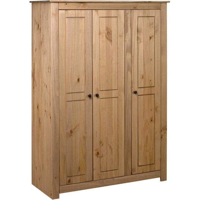 3-ovinen vaatekaappi 118x50x171,5 cm mänty panama-sarja_1