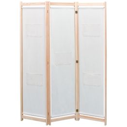 3-paneelinen tilanjakaja kerma 120x170x4 cm kangas
