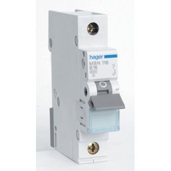 Johdonsuojakatkaisija 1-napainen B 6kA MBN116E 16A