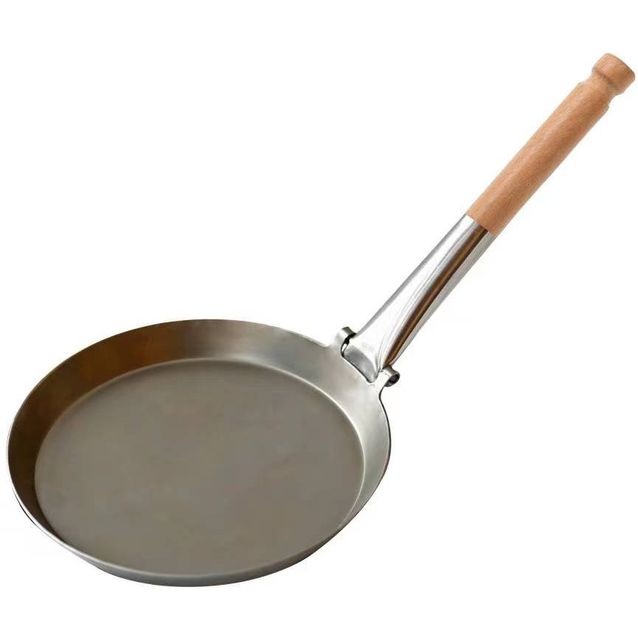 Nuotiopaistinpannu 5etta Ø21 cm taittuva puukahva